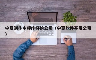 保定宁夏制作小程序好的公司（宁夏软件开发公司）