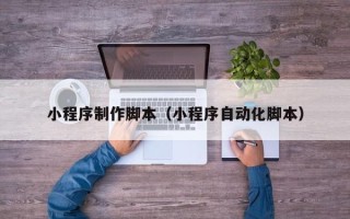 保定小程序制作脚本（小程序自动化脚本）